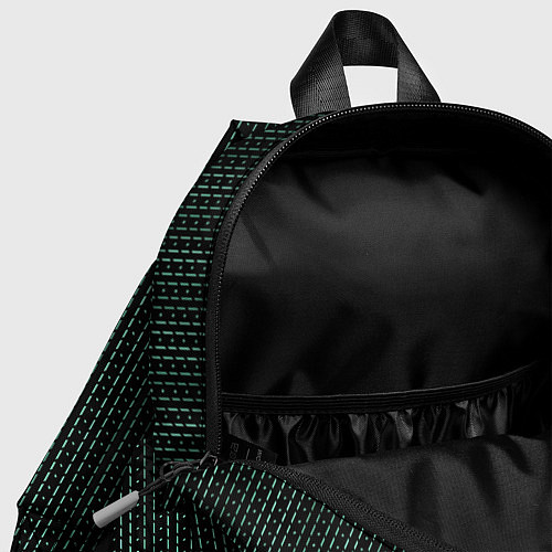 Детский рюкзак Чёрный в мелкие полоски / 3D-принт – фото 4
