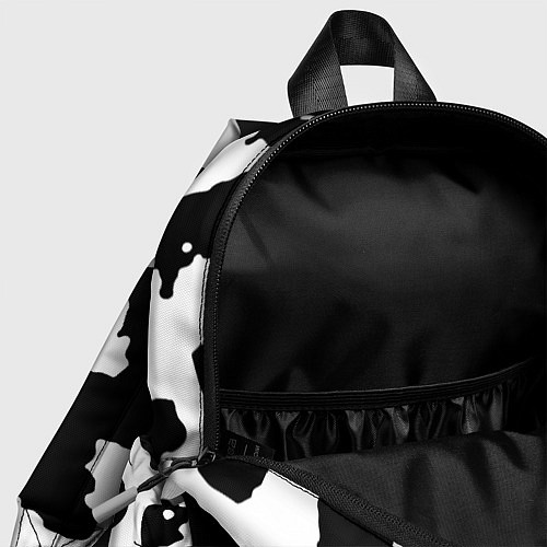 Детский рюкзак Черно белый коровий узор / 3D-принт – фото 4