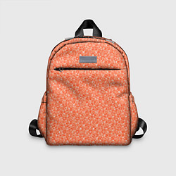 Детский рюкзак Оранжевый мелкий рисунок, цвет: 3D-принт