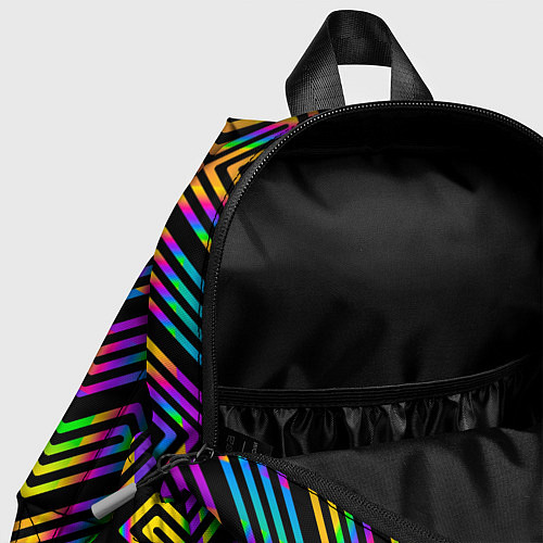 Детский рюкзак Линии лабиринта спектрального цвета / 3D-принт – фото 4