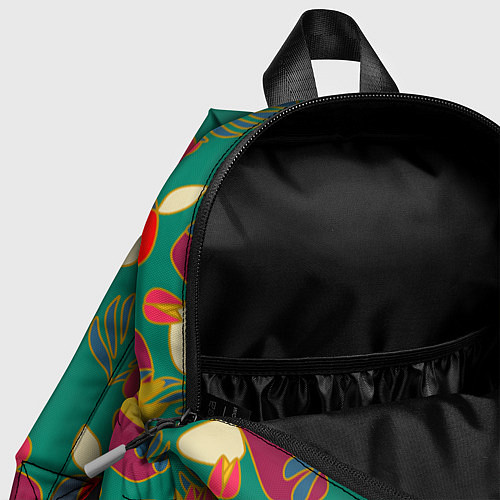 Детский рюкзак Ягодно-цветочная абстракция / 3D-принт – фото 4