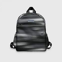 Детский рюкзак Тёмный серый абстрактные полосы, цвет: 3D-принт