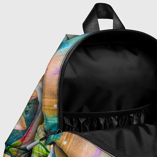 Детский рюкзак Лилии абстракция гранж / 3D-принт – фото 4