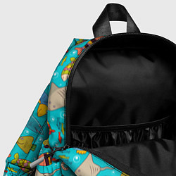 Детский рюкзак Морские обитатели узор, цвет: 3D-принт — фото 2