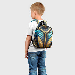 Детский рюкзак Объемная футуристичная объемная текстура из кожи, цвет: 3D-принт — фото 2