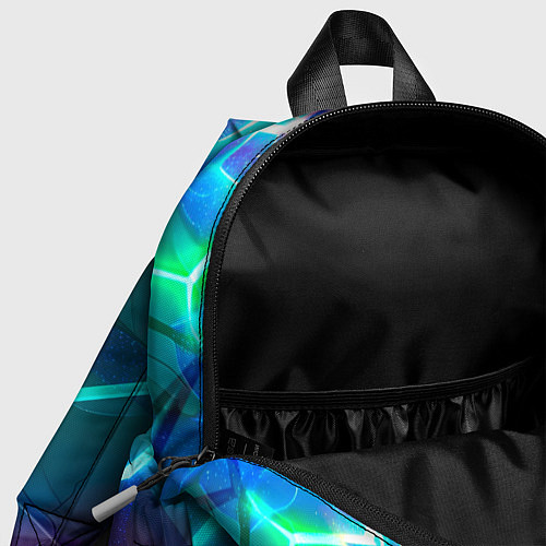 Детский рюкзак Яркие неоновые радужные разбитые плиты / 3D-принт – фото 4