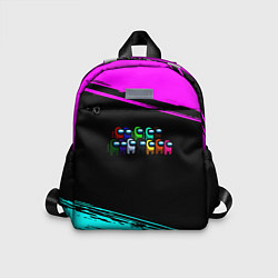 Детский рюкзак Among us neon colors, цвет: 3D-принт