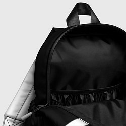 Детский рюкзак Скрипичный и басовый ключи - белые на чёрном, цвет: 3D-принт — фото 2