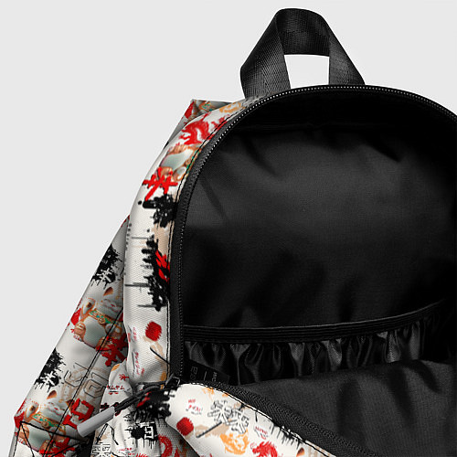 Детский рюкзак Японские символы и элементы культуры / 3D-принт – фото 4