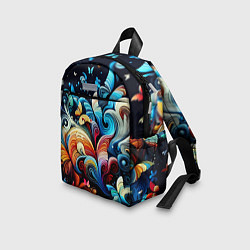 Детский рюкзак Бабочки и цветы в ночи - фантазия, цвет: 3D-принт — фото 2