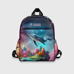 Детский рюкзак Космический кит - нейросеть, цвет: 3D-принт