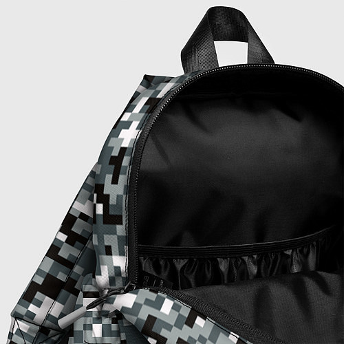 Детский рюкзак Камуфляжные пиксели текстура / 3D-принт – фото 4
