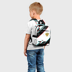 Детский рюкзак Россия спортивная геометрия глитч, цвет: 3D-принт — фото 2