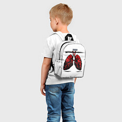 Детский рюкзак Красные абстрактные легкие, цвет: 3D-принт — фото 2