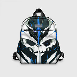 Детский рюкзак Абстрактный белый череп и синие полосы
