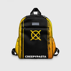Детский рюкзак CreepyPasta - gold gradient по-центру, цвет: 3D-принт