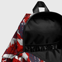 Детский рюкзак Геометрическая абстракция линии на красном, цвет: 3D-принт — фото 2