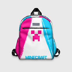 Детский рюкзак Minecraft neon gradient style по-центру