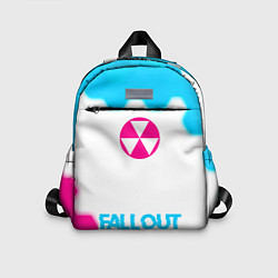 Детский рюкзак Fallout neon gradient style по-центру