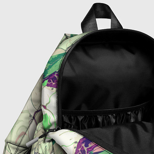 Детский рюкзак Зелёный стилизованный абстракция / 3D-принт – фото 4