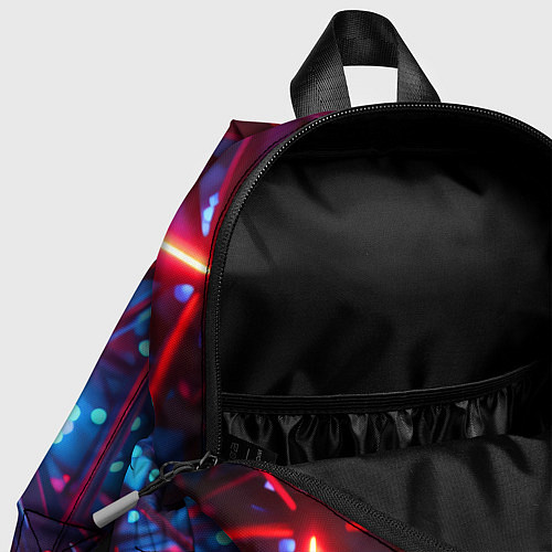 Детский рюкзак Неоновые трубки / 3D-принт – фото 4