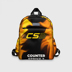 Детский рюкзак Counter Strike 2 - gold gradient по-центру, цвет: 3D-принт