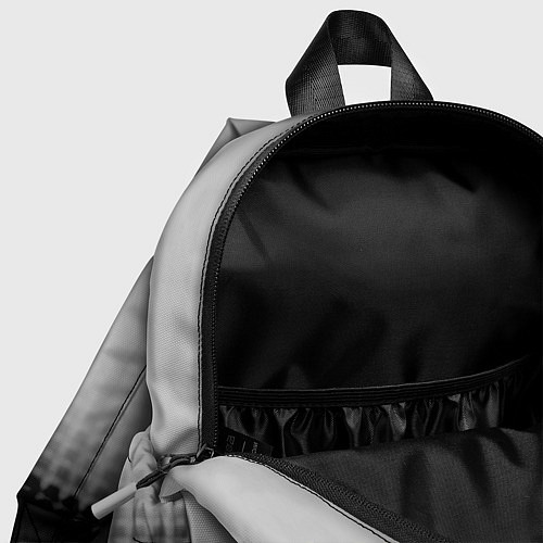 Детский рюкзак Герб РФ текстура серая / 3D-принт – фото 4