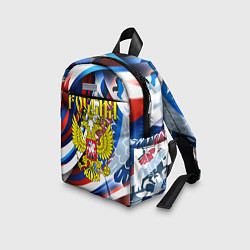 Детский рюкзак Герб России на фоне цветов флага, цвет: 3D-принт — фото 2