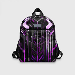 Детский рюкзак Purple lines on a black background, цвет: 3D-принт
