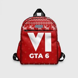 Детский рюкзак Новогодний GTA 6 с оленями, цвет: 3D-принт