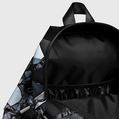 Детский рюкзак Чёрно-розовый камень / 3D-принт – фото 4