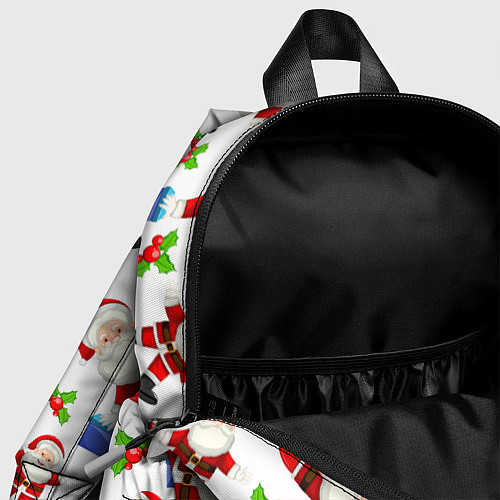 Детский рюкзак Дед мороз веселится паттерн / 3D-принт – фото 4