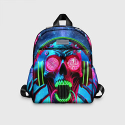 Детский рюкзак Metallica - neon skull with headphones, цвет: 3D-принт