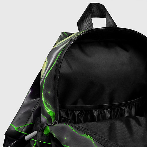 Детский рюкзак Зелёно-чёрный мрамор / 3D-принт – фото 4