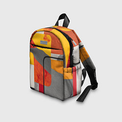 Детский рюкзак Абстракция с желтым и оранжевым, цвет: 3D-принт — фото 2