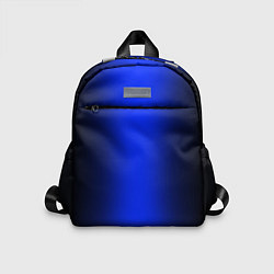 Детский рюкзак Чёрно-синий градиент по центру, цвет: 3D-принт