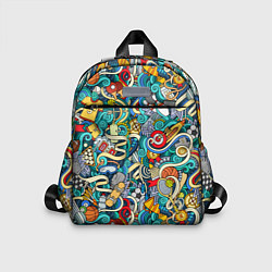 Детский рюкзак Спортивный инвентарь коллаж, цвет: 3D-принт