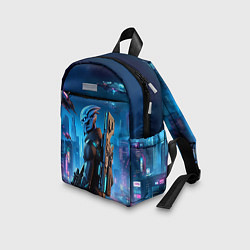 Детский рюкзак Mass Effect - neon glow fantastic, цвет: 3D-принт — фото 2