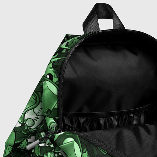 Детский рюкзак Растения против зомби в зеленом цвете / 3D-принт – фото 4