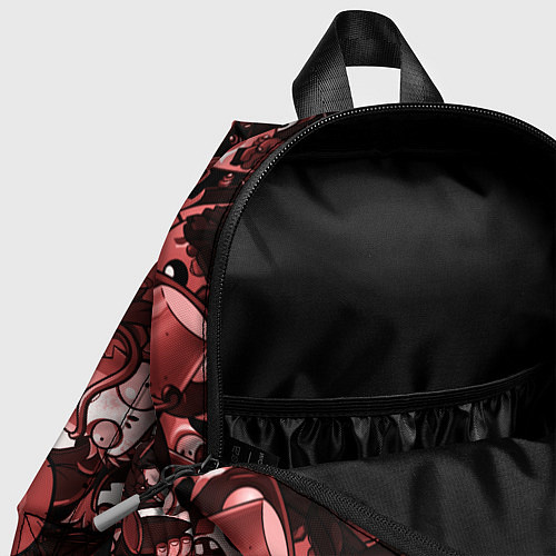 Детский рюкзак Растения против зомби в красном цвете / 3D-принт – фото 4