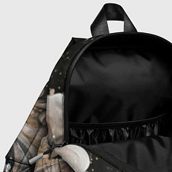 Детский рюкзак Бежевый объемный узор, цвет: 3D-принт — фото 2