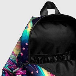 Детский рюкзак Неоновый разноцветный космос, цвет: 3D-принт — фото 2