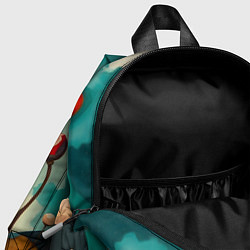 Детский рюкзак Сюрреалистичный пейзаж с цветами, цвет: 3D-принт — фото 2