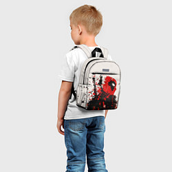 Детский рюкзак Дэдпул брызги, цвет: 3D-принт — фото 2
