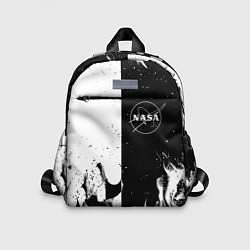 Детский рюкзак Nasa черно белый огонь
