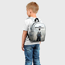 Детский рюкзак Боец айкидо на сером, цвет: 3D-принт — фото 2