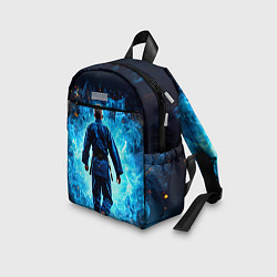 Детский рюкзак Дзюдоист в синем пламени, цвет: 3D-принт — фото 2