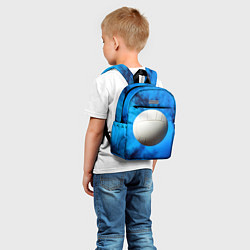 Детский рюкзак Волейбольный мяч синий дым, цвет: 3D-принт — фото 2