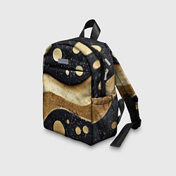 Детский рюкзак Золотая объемная абстракция - текстура, цвет: 3D-принт — фото 2