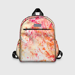 Детский рюкзак Абстракция - splashes of pink and red paint on whi